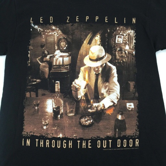 2006 Led Zeppelin In Through The Out Door T-Shirt Size Small Black Concert Band - Picture 5 of 8